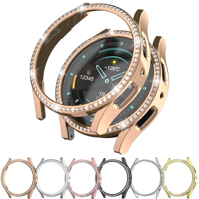 Bling Case for Samsung Galaxy Watch7 6 5 4 40mm 44mm Protective Case PC Encrusted Shiny Diamond Cover Bumper No Glass Accessorie