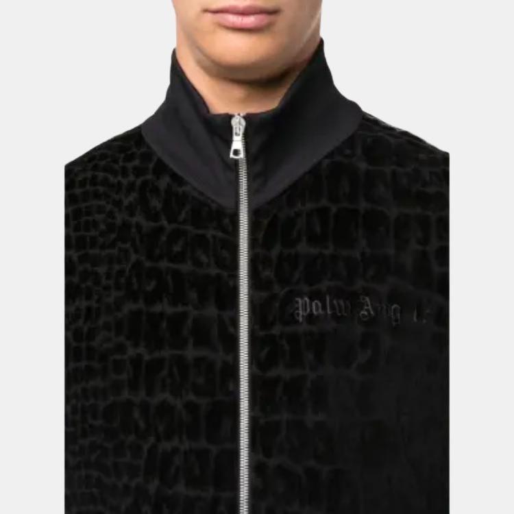 PALM ANGELS Funnel Neck Zip-up Jumper Men's PMBD001F22FAB0101001