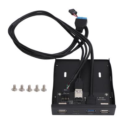 USB3.2 GEN1 Type C Floppy Panel Hub 4 Ports 5Gbps 3.5inch Floppy Drive Panel 19PIN Expandability USB Front Panel for