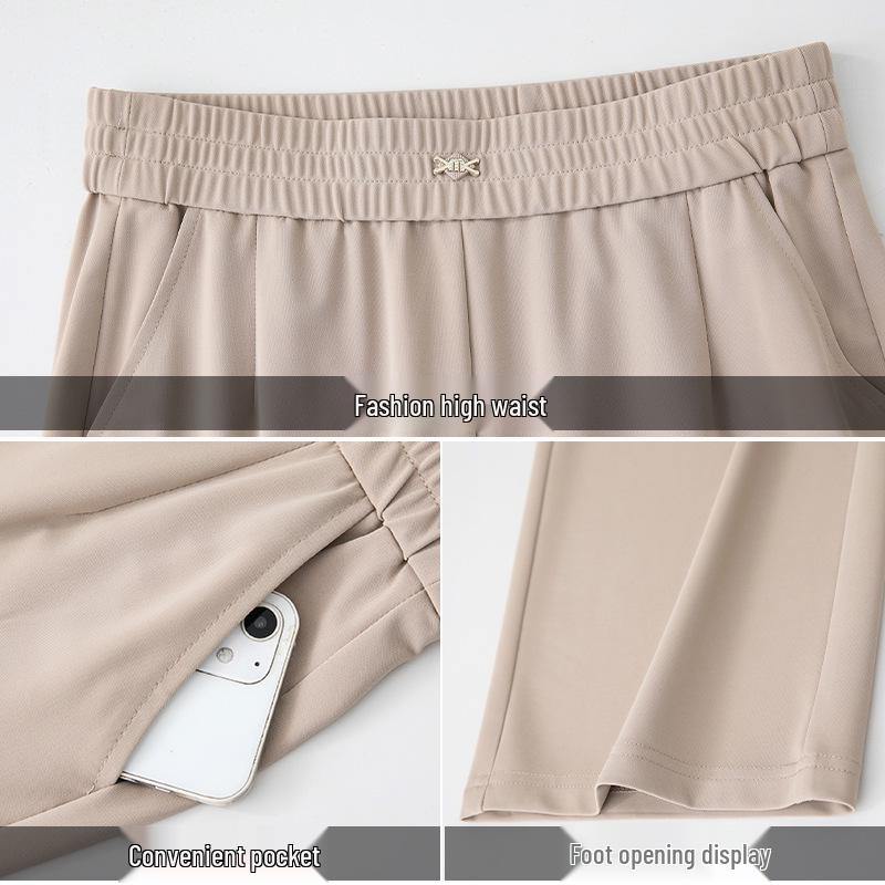 Plus Size Elastic Waist Casual Pants for Middle-aged and Elderly Women