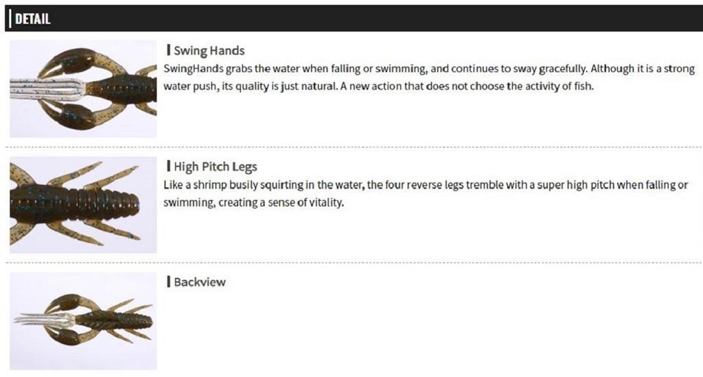 OSP Soft Lure Dolive Craw SW 3 Inches W-086 (0640)