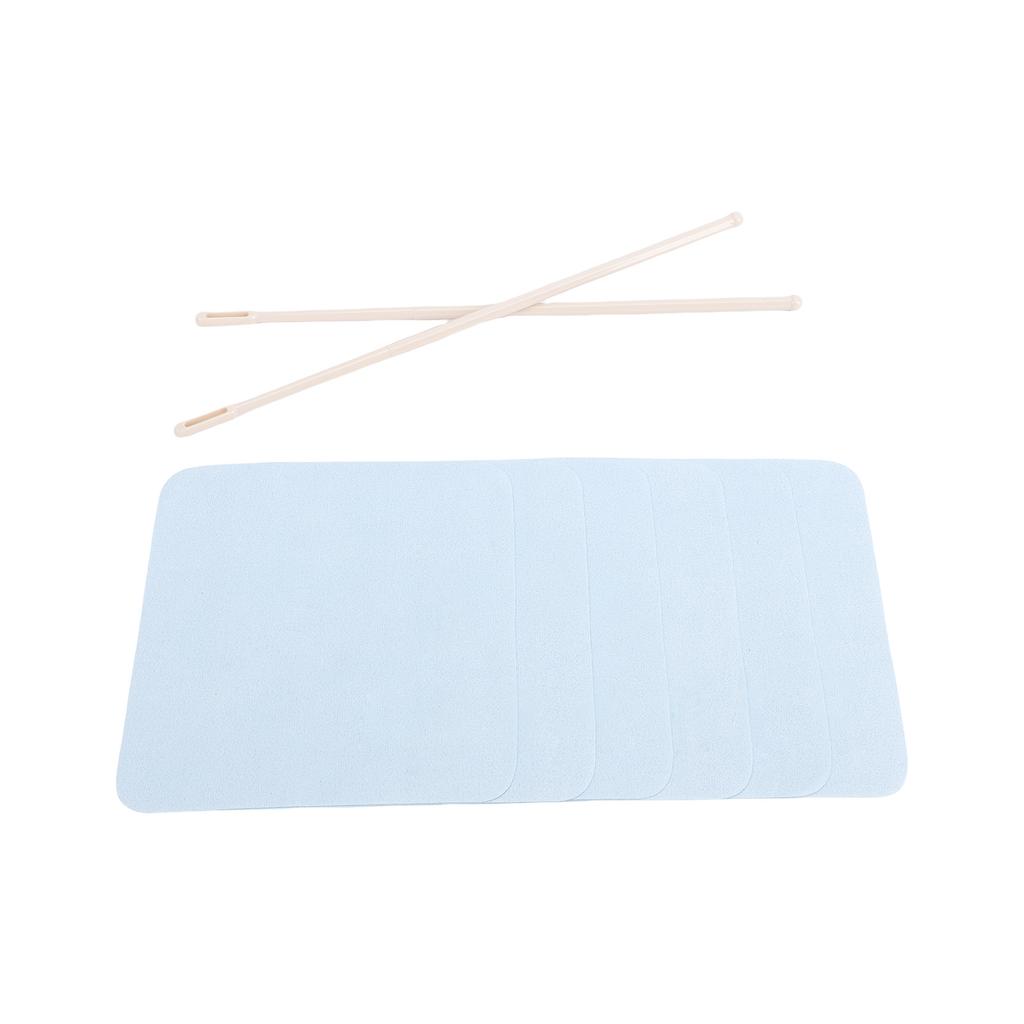Flute Cleaning Kit 2 Cleaning Rods and 6 Cleaning Cloths Absorbent Chamois Cloth for Flute Piccolo Clarinet Recorder