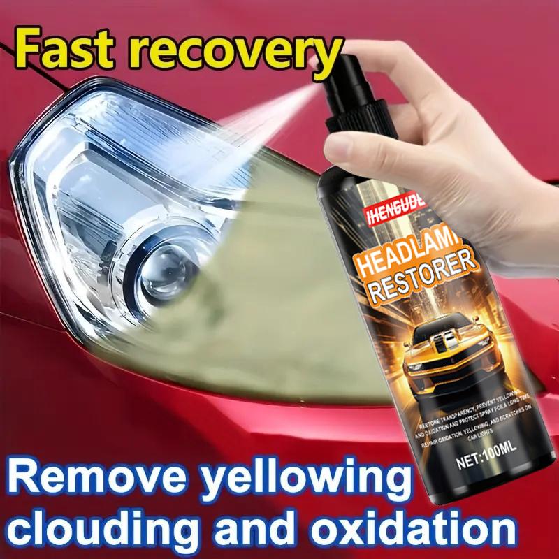 High-Intensity Car Light Restoration Kit - Restores Clarity, Prevents Yellowing and Oxidation, Long-Lasting Protective Spray, Repair
