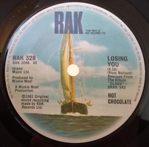 7inch Record HOT CHOCOLATE - Losing You RAK328 RAK 1981 UK Pop Used