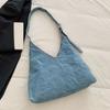 Vintage Denim Bag Women's Underarm Shoulder Bag Large Capacity Commuter Crossbody Bag