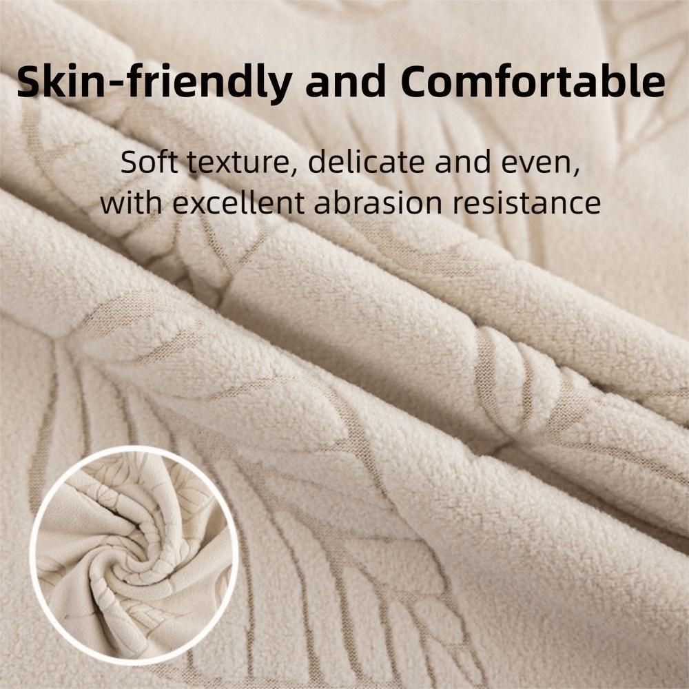 Leaf Pattern Curved Chair Cover Stretchable Soft Dining Chair Cover Dust-proof Elastic Band Chair Seat Slipcovers