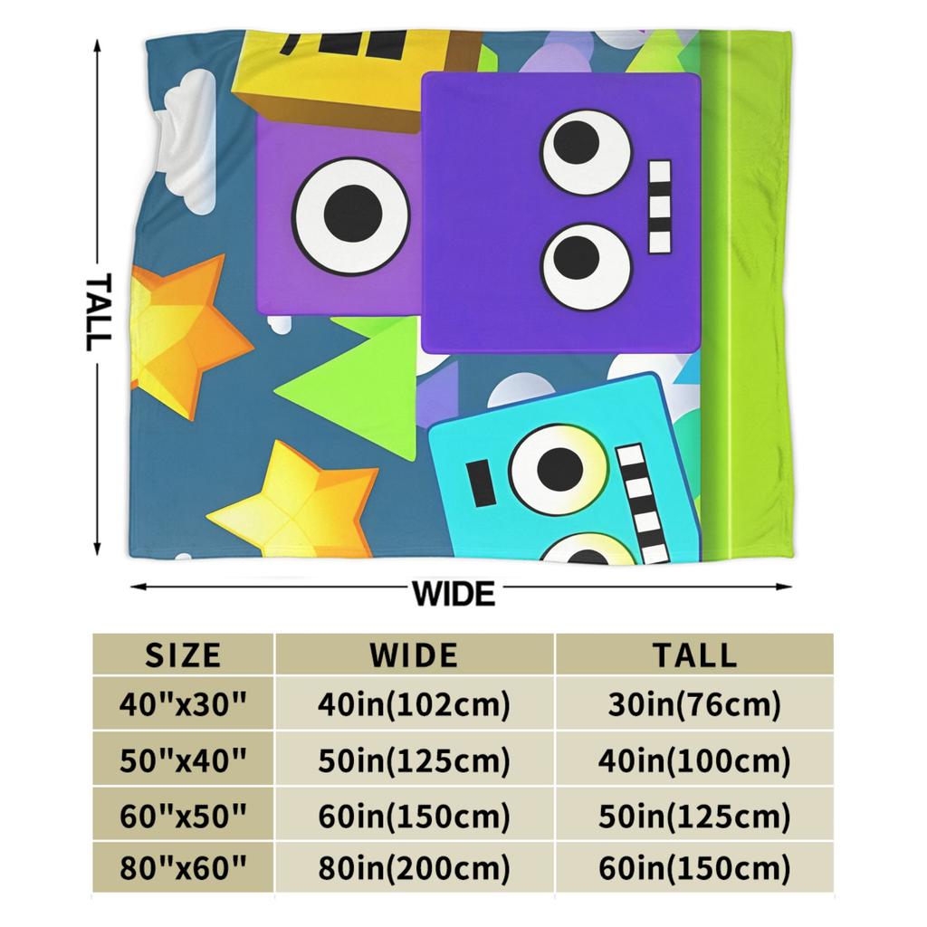 Geometry Dash Herní Herní Deku Kvalitní Teplá Měkká Hodit Deku Podzim Děti Dospělý Obývací Pokoj Nadýchaný Přehoz