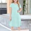 Children's Summer Short-sleeved Casual Fashion Round Neck Dress