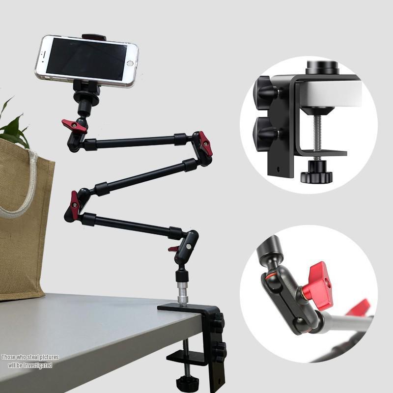 Universal Multi-functional Mobile Streaming Arm with Mic Holder and Fill Light Bracket