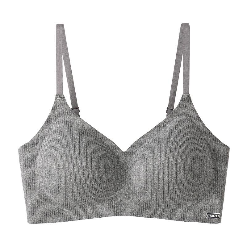 Women's Seamless Brushed Fabric Underwear: Autumn/Winter Style, Wire-Free, Small To Large Chest Support