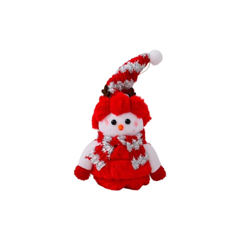 

Festival Snowman Doll Ornament Plush Toy For Winter Parties Quality Cotton Plastic Materials Easy Setups Store Display