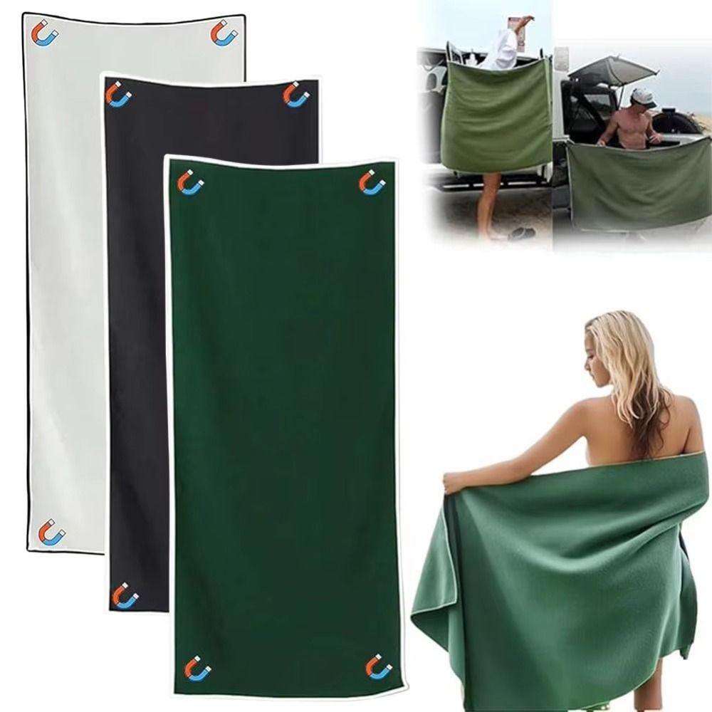 Quick Drying Magnet Beach Towel Super Absorbent Outdoor Magnet Towels Magnetic Bath Towel  Bathroom