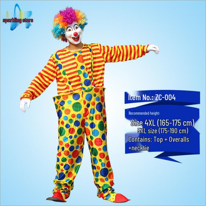 Adult Clown Cosplay Costume for Parties and Masquerades – Includes Clothes and Accessories