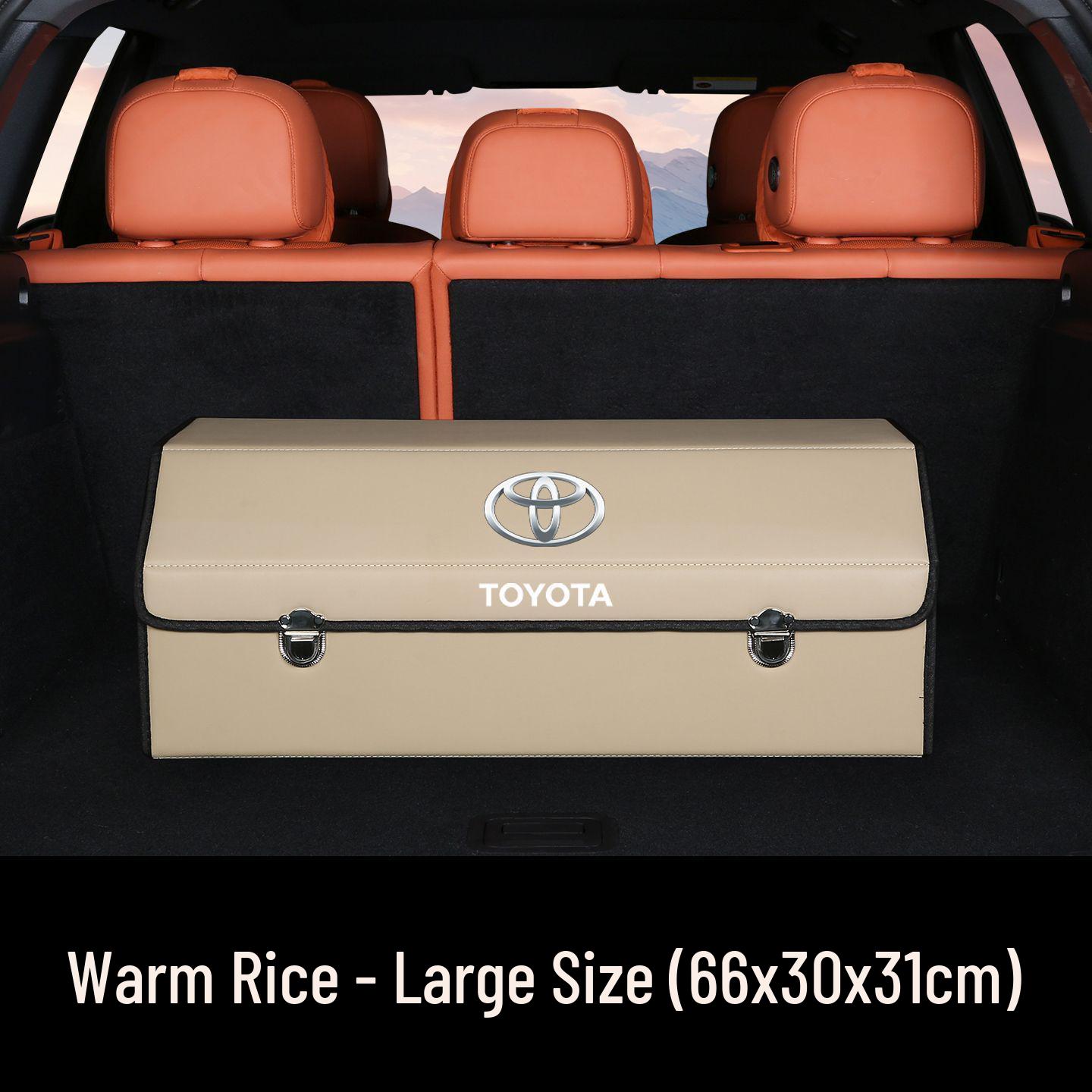 

Помещается в багажники Toyota Land Cruiser, Highlander и Corolla. Small 38*31*30