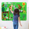 Starry Sky Payment Montessori Felt Puzzle Dinosaur World Felt Board Stories Set   Children Toys