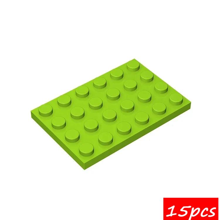 15PCS Compatible Assembles Particles 3032 4x6 DIY Building Blocks Thin Figures Bricks Assembly Educational Toys For Kids Gifts
