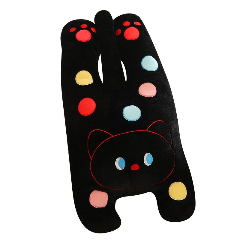 Süßes Polka-Dot-Katzen-Kuschelkissen Plüschtier