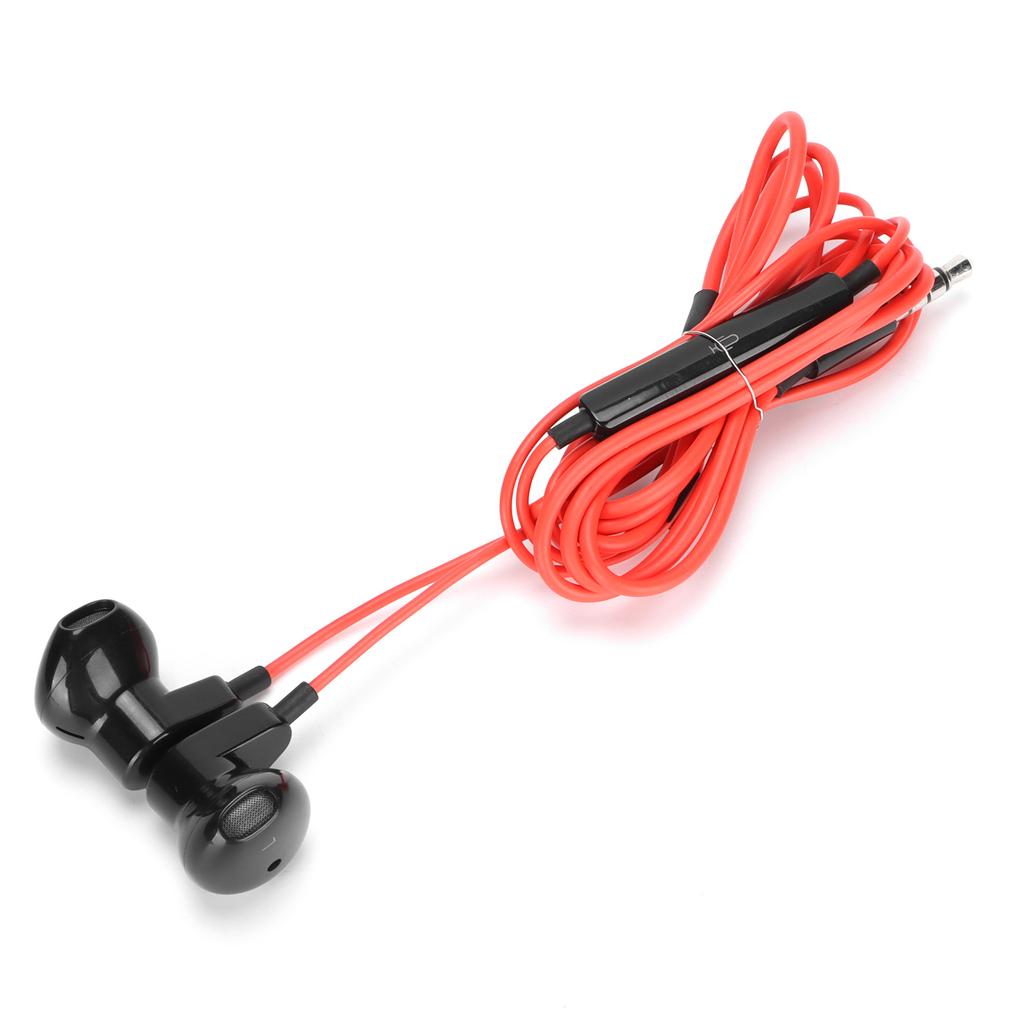 ME518 Wired Earphone 3.5mm Digital Earbuds with Volume Control for Android PhonesRed