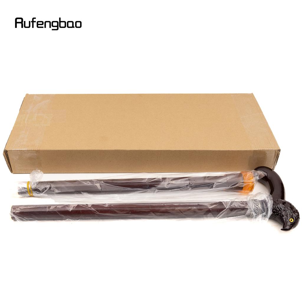 Brown Wood Eagle Wooden Fashion Stick Decorative Vampire Cospaly Party Wood Walking Cane Halloween Mace Wand Crosier 91cm