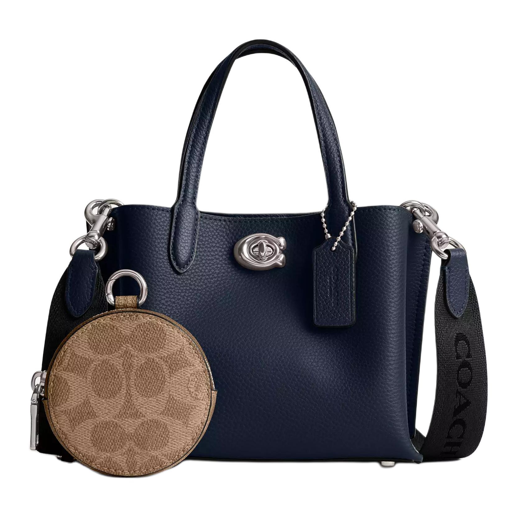 

Coach Willow 18 Logo Detachable Shoulder Strap Pebble Leather Tote Bag Shopping Bag Shoulder Crossbody Handbag Small Women tote CW549-LHNCV Basic Set (Bag+Dust Bag)