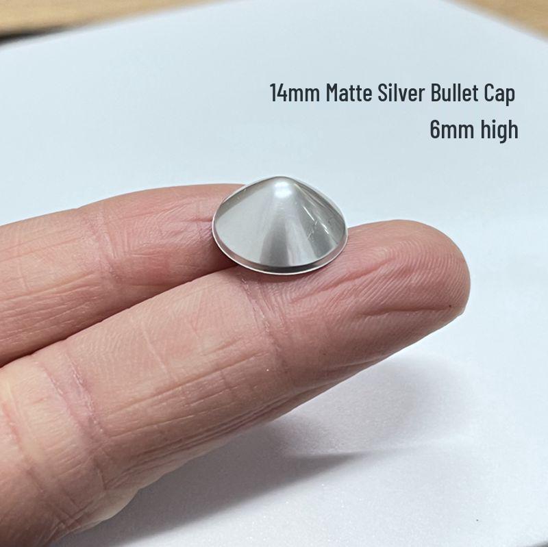 Speaker Dust Cap in Black/Silver, Electroplated/Silver/Matte Finish, 14-20mm Diameter