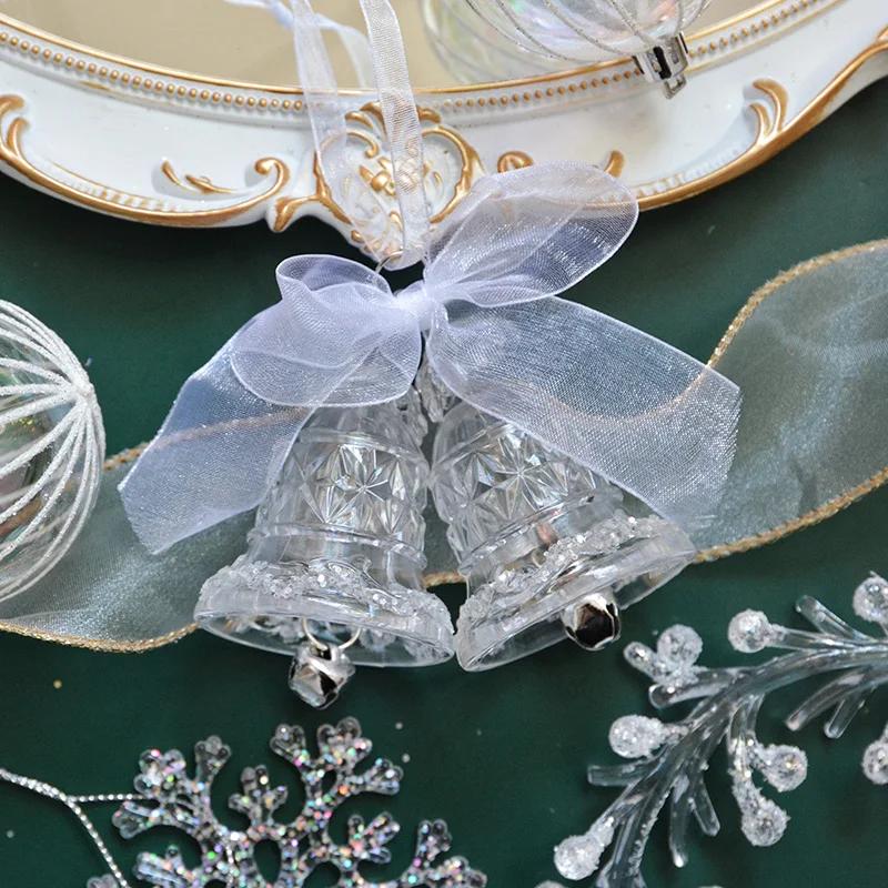 2025 Acrylic Snowflake Christmas Tree Bells Pendant  Star Room Home Decoration Christmas Navidad Ornaments Christmas Supplies