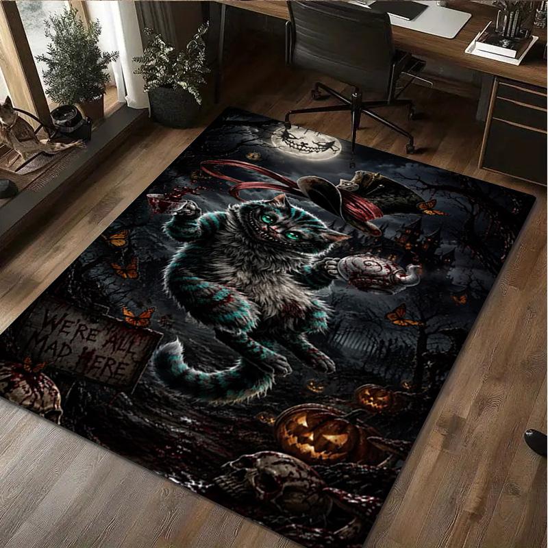 Cheshire Cat Rug Carpet Office Decorative Carpet For Living Room Bedroom Door Mat Floor Rug Computer Chair Area Rug