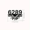 Custom Metal Floral Address Sign Personalized Outdoor Indoor Wall Art Home Decor