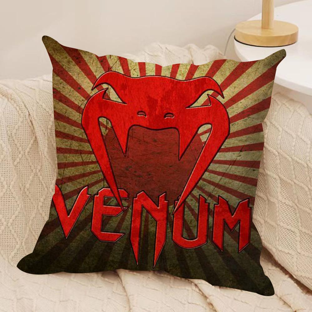 Cool V-Venum Cushion Cover Silky Short Plush Sofa Pillow Cover Hidden Zipper Soft Dustproof Case for Home Decor