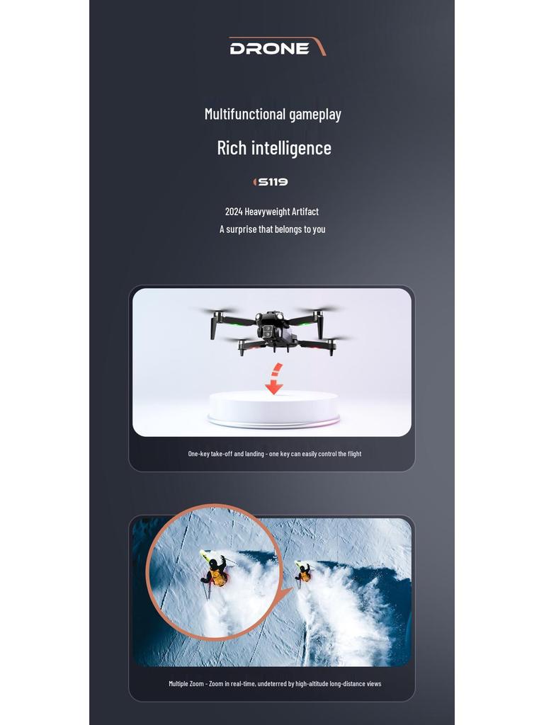 Drone S119 HD Brushless Optical Flow Remote Control Aerial Photography Toy