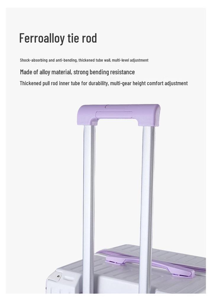 2026 Multifunctional 24-inch Durable Trolley Case with Combination Lock for Students' Travel