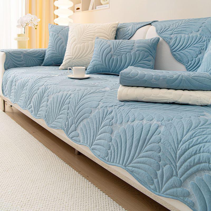 Cream Solid Color Non-Slip Sofa Cushion - 2024 Collection: Stylish, Simple, Universal for All Seasons, Nordic Design