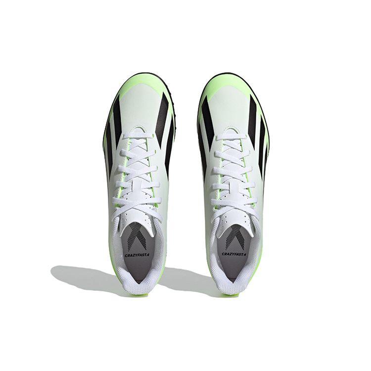 adidas X Crazyfast.4 Okrúhla hlava Logo TF (Gumové čapy) Umelý trávnik na tvrdý povrch Kožené futbalové topánky Unisex Futbalové topánky IE1583
