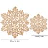 Coaster Set of 4 Christmas Snowflake Placemats Festival Decor PVC Coaster Washable New Year Party Pad Table Placemat Table Decor