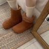 Hairy Big-headed Snow Boots Women's 2025 Winter Piled Thickened Short Boots Thermal Cotton Shoes