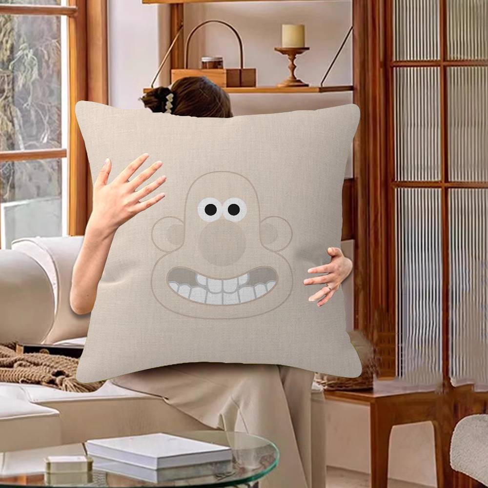 Kawaii WWallace und Gromit Anime Kissenbezug Zoll Bauernhaus Dekor Heim Überwurfskissenbezüge Für Sofadekorationen