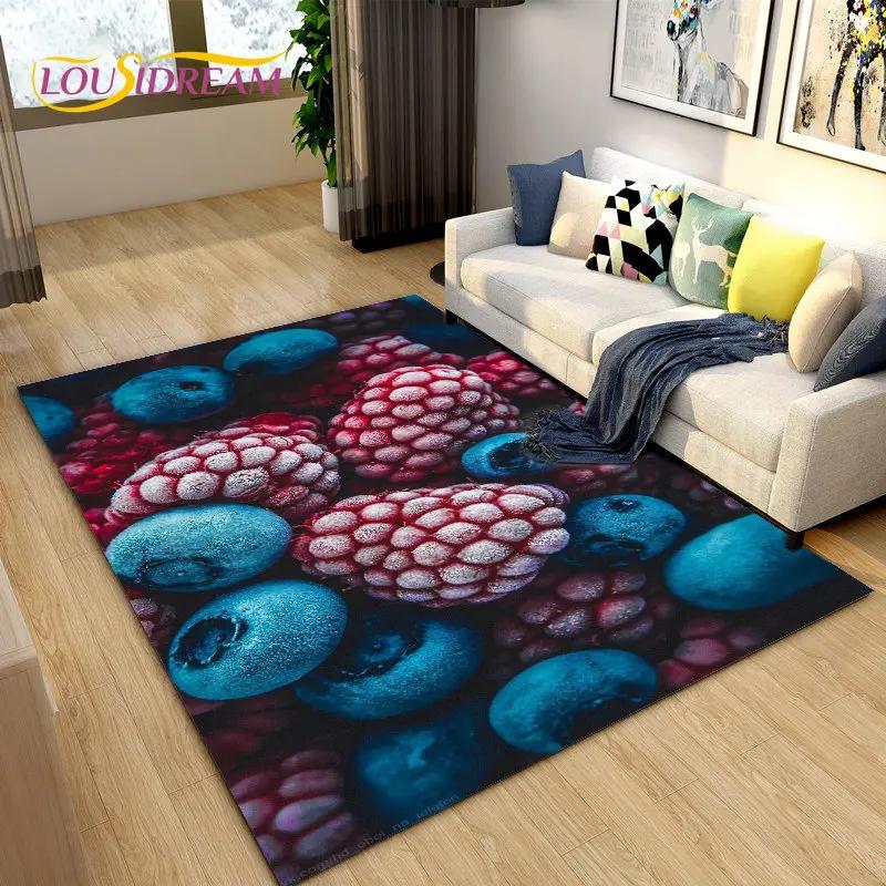 Fruits Series Kitchen Area Rug Carpet for Living Room Bedroom Playroom Sofa decor home Non-slip rug Floor Mat Soft
