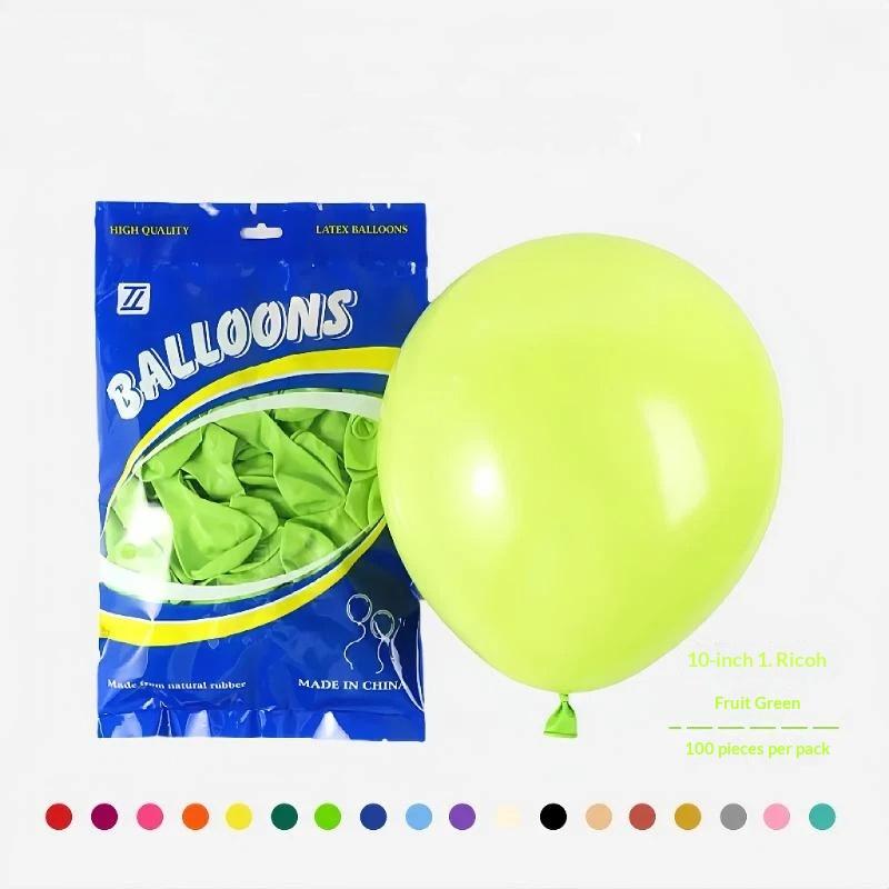 100 PCS Candy Color Matte Latex Balloons Durable for Kids Birthday Wedding Christmas Halloween Party Decoration