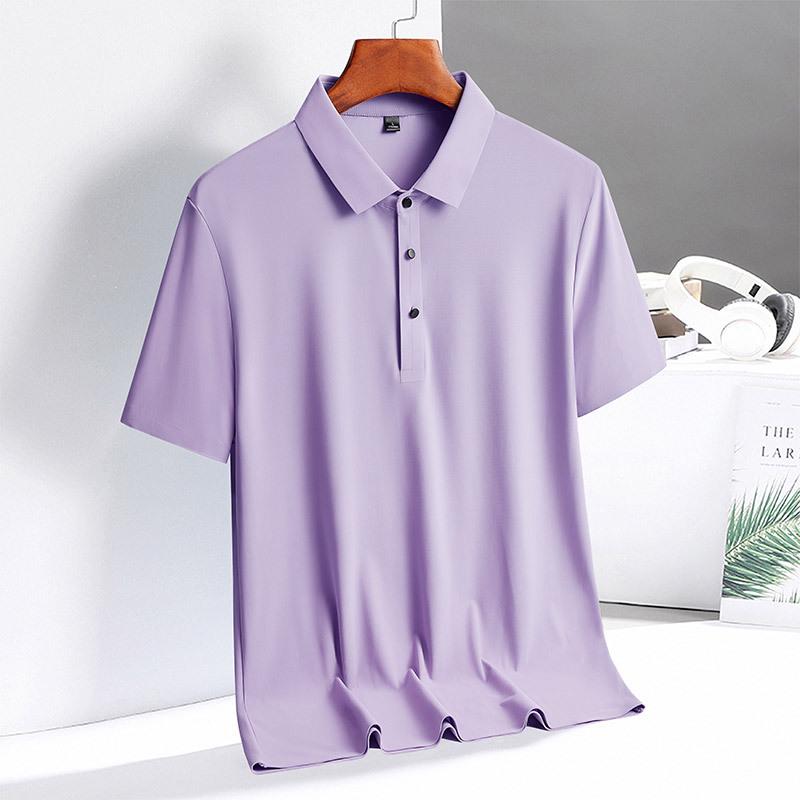 Herren 2024 Ice Silk Seamless Poloshirt - Kurzarm-Business-T-Shirt