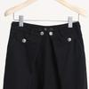 Shetu Damen locker weiter Bein Faltenbund Jeanshose