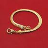 Trendy Men'S Bracelet Trendy Flat Snake Chain Silver-Plated Gold-Plated Men'S Jewelry Single Buckle Bracelet
