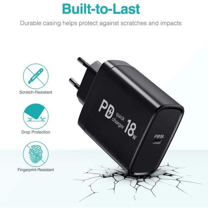 Chargeur USB C Pour Samsung S21 S20 Plus Ultra FE 5G S10 S10E S9 A41 A02S A12,Xiaomi Redmi Note 9 9T 10 8 Pro 9S,Mi 11 10T 10[459]