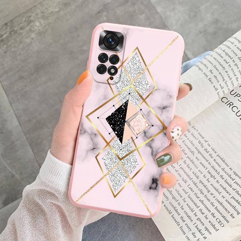 Marble Pattern Phone Case For Redmi Note 11 Pro Protective Cover Case Pink Silicon Soft Funda For Xiaomi Redmi 13C Note 13 4G