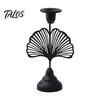 Talos Vintage Metal Candle Holder, Romantic Candlestick Dinner Table Centerpiece, Retro Aged Texture Decor for Wedding Party and Home Anniversary