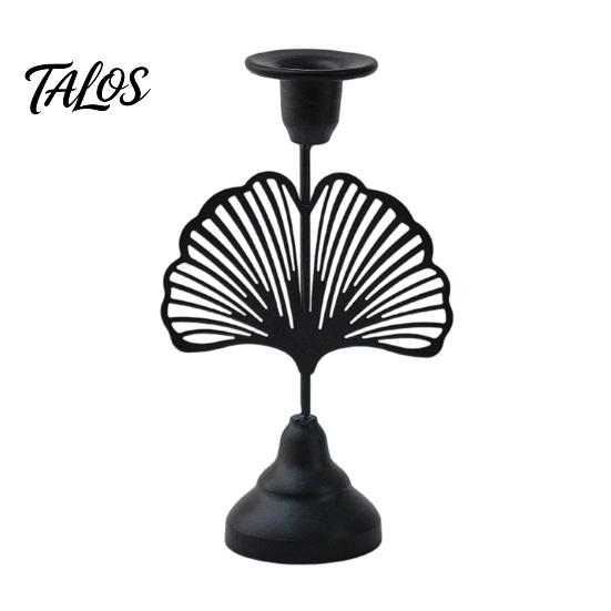 Talos Vintage Metal Candle Holder, Romantic Candlestick Dinner Table Centerpiece, Retro Aged Texture Decor for Wedding Party and Home Anniversary