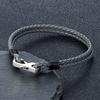 3MM Genuine Leather 316L Square Buckle Bracelet for Men Mature Stable Elegant Design Personalized Perfect Gift for Men