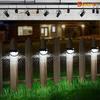 Solar-Powered Half-Circle Fence Lights Outdoor Wall Sconces Ambient Lighting Home Stair Lights Pillar Lights Outdoor Night Lights