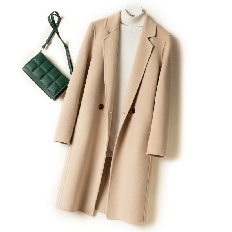 100% Wool Women Coat MODERN NEW SAGA Autumn Wool Blazer Handmade Pea Coat Winter Warm Wool Coat