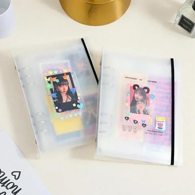 Buchbinder Fotokartenhalter 3 Zoll Fotoalbum für Fotografien Kpop Bindung Fotokarte A5 Briefpapier Karten Herz Polaroids