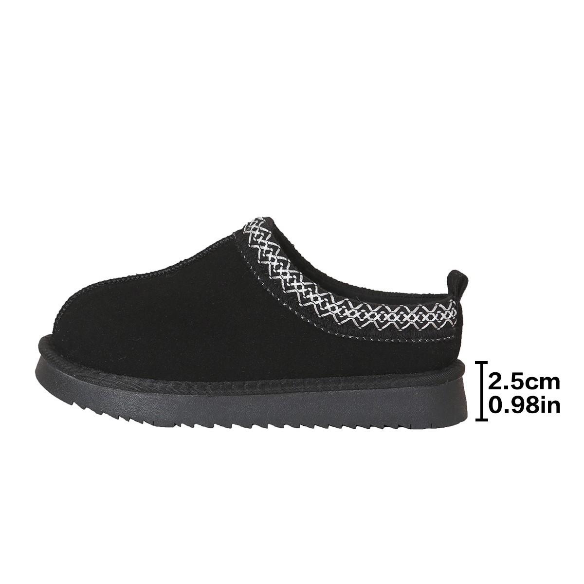 

Знаменитые ветро-снегозащитные ботинки женские осень-зима 2025 новая европейская и американская модель большого размера на плоской подошве на низком каблуке, ленивые тапочки с хлопковым верхом 40 чёрный